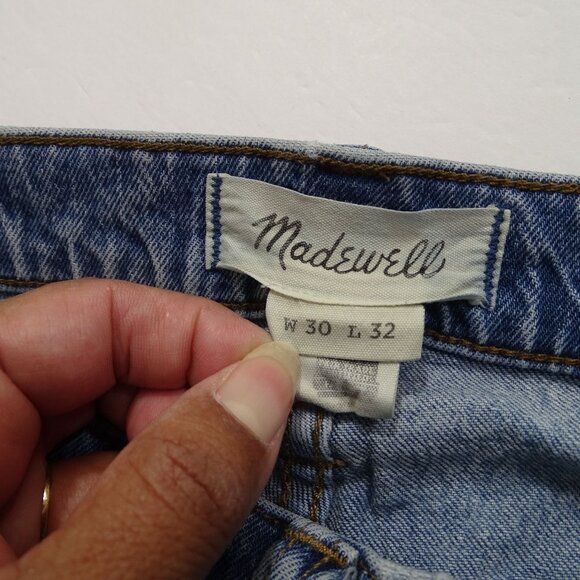 Madewell Relaxed Taper Jeans Mens Size 30 x 32 Light Wash Blue Denim NC555 - Picture 5 of 14